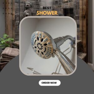 Best water softener for hard water: Matte black high pressure handheld shower head