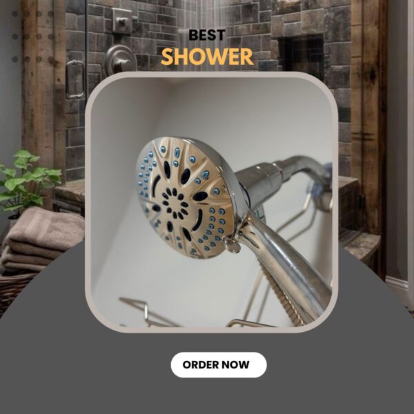 Best water softener for hard water: Matte black high pressure handheld shower head
