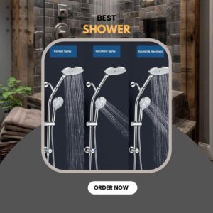 Best shower head leak fix: 7.5" dual rain & handheld combo