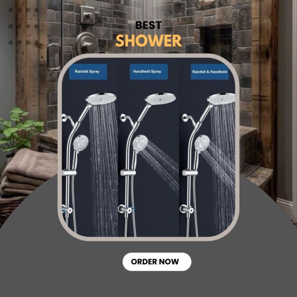 Best shower head leak fix: 7.5" dual rain & handheld combo