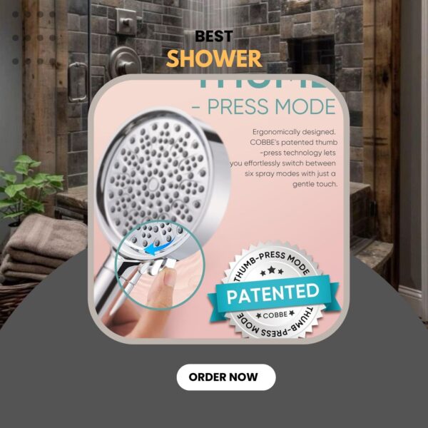 Best water softener for hard water: Matte black high pressure handheld shower head